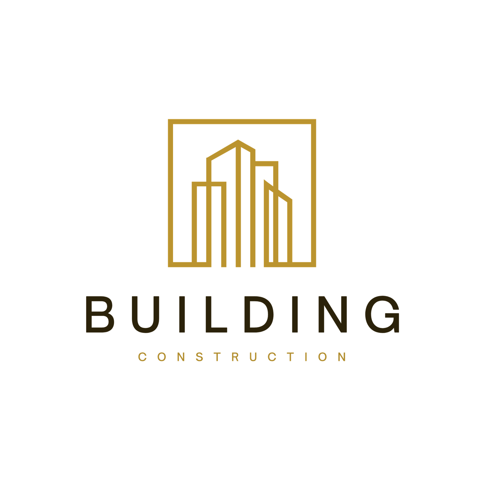 Gold elegant building logo